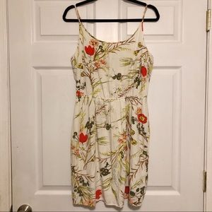 Old Navy Casual Floral Dress Ivory Large
